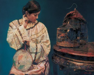 中国 Painting - プルダ中国のチェン・イーフェイの女の子